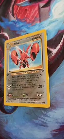 Pokemon Scizor Rare 1st Edition Card #29/75 Neo Discovery TCG 2001 English - Image 3