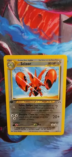 Pokemon Scizor Rare 1st Edition Card #29/75 Neo Discovery TCG 2001 English - Image 5