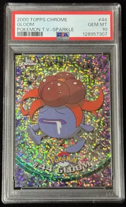 2000 Topps Chrome Pokemon Gloom Sparkle PSA 10 Low Pop 4 Rare #44 Series 1 - Image 1