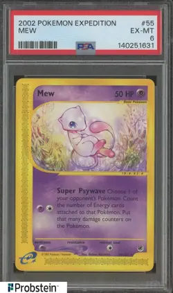 2002 Pokemon Expedition #55 Mew PSA 6 EX-MT - Image 1