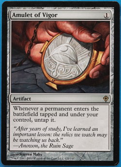Amulet of Vigor Worldwake PLD Artifact Rare MAGIC MTG CARD (ID# 500813) ABUGames - Image 1