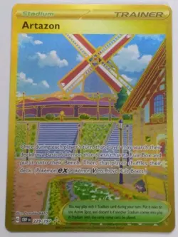 Pokemon TCG Artazon Trainer-Stadium SV03 Obsidian Flames Secret Rare Holo 229/1… - Image 1