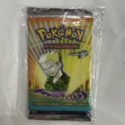 Pokemon TCG Gym Heroes Unlimited Booster Pk Lt Surge WOTC 1999 SEALED Excellent - Image 1