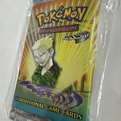 Pokemon TCG Gym Heroes Unlimited Booster Pk Lt Surge WOTC 1999 SEALED Excellent - Image 2