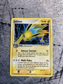 Pokemon TCG 2005 Jolteon Unseen Forces Holo Rare 8/115 - Image 1