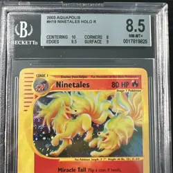 Ninetales Aquapolis Holo Rare H19 Beckett WOTC Vintage Pokemon - Image 2