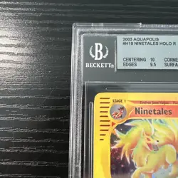 Ninetales Aquapolis Holo Rare H19 Beckett WOTC Vintage Pokemon - Image 4