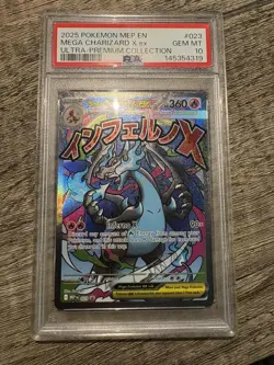 2025 POKEMON MEP EN-ME ULTRA-PREMIUM COLLECTION MEGA CHARIZARD X EX PSA 10 - Image 1