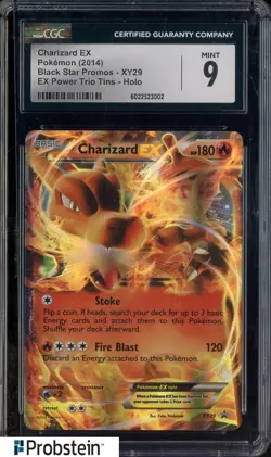 2014 Pokemon Black Star Promos XY29 Charizard Ex Power Trio Tins Holo CGC 9 - Image 1