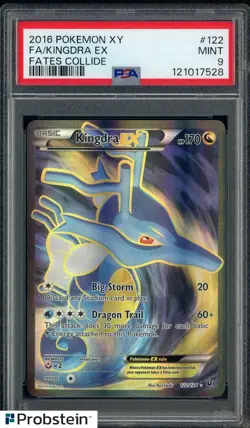 2016 Pokemon XY Fates Collide #122 FA Kingdra EX PSA 9 MINT - Image 1