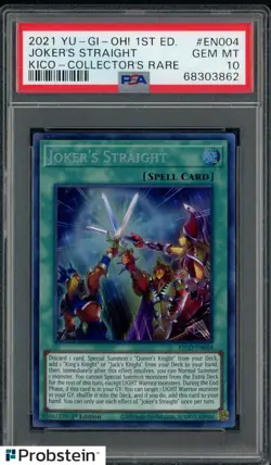 2021 Yu-Gi-Oh! 1st Edition KICO Collector's Rare #EN004 Joker's Straight PSA 10 - Image 1