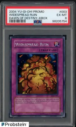 2004 Yu-Gi-Oh! Promo Dawn of Destiny XBOX #003 Widespread Ruin PSA 6 - Image 1