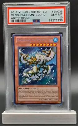 PSA 10 Moulinglacia the Elemental Lord ABYR-EN035 Abyss Rising Secret Yugioh - Image 1