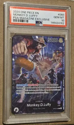 One Piece ~ MONKEY.D.LUFFY ~ PSA 10 ~ PSA Magazine Exclusive OP05-060 - Image 3