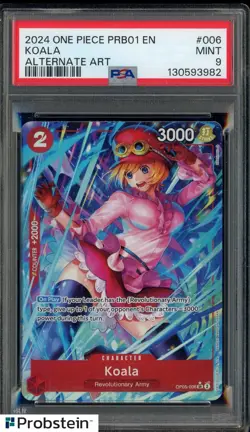 2024 One Piece PRB01 EN Alternate Art #006 Koala PSA 9 MINT - Image 1