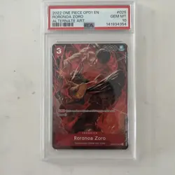 2022 ONE PIECE OP01-ROMANCE DAWN ALTERNATE ART #025 RORONOA ZORO PSA 10 - Image 1