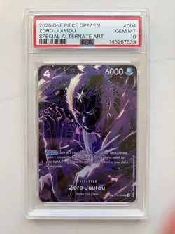 One Piece Op12 English Zoro-Juurou Sp Alternate Art Graded Psa 10 - Image 1