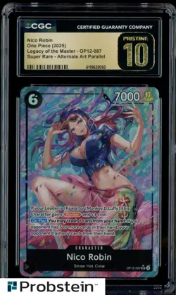 2025 One Piece Legacy of the Master OP12 Nico Robin Super Rare CGC 10 PRISTINE - Image 1