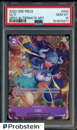 2022 One Piece OP01 Pre-Errata #093 Ulti Alternate Art PSA 10 GEM MINT - Image 1