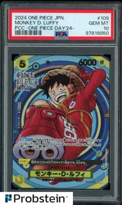 #7 2024 One Piece Japanese PCC One Piece Day #109 Monkey D Luffy PSA 10 - Image 1