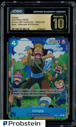 2025 One Piece Anime 25th Collection EB02 Usopp Alternate Art CGC 10 PRISTINE - Image 1