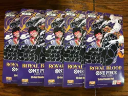 One Piece TCG OP-10 Royal Blood Sleeved Booster Pack - Sealed English Packs X5 - Image 1
