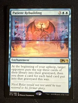 1x Patient Rebuilding (067) Core Set 2019 M19 LP MTG Magic the Gathering x1 MKE - Image 1
