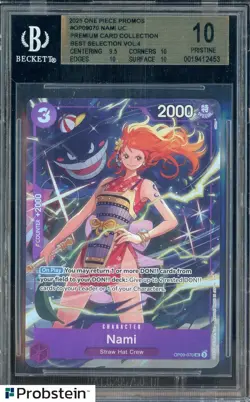 2025 One Piece Promos OP09070 Nami UC Premium Card Coll Best Selc BGS 10 - Image 1