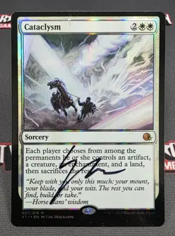 MTG FOIL Cataclysm- Signed -From the Vault: Annihilation Magic Card #003 - Image 1