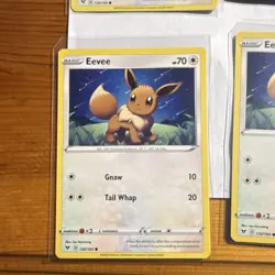 Pokemon Eevee 130/185 Basic Card Lot - 2020 Set - 9 Cards - Trading Card Game - Image 2