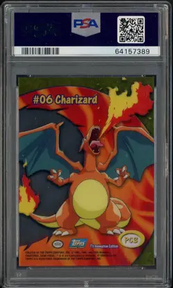 2000 Topps Pokemon TV Animation Clear Cards #PC3 Charizard PSA 10 GEM MINT - Image 2