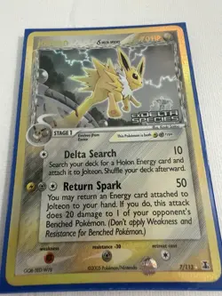 Jolteon EX Delta Species 7/113 Holo Rare Pokemon Card The Pokemon Company 2005 - Image 1