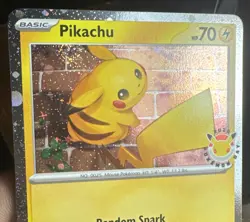 Pokemon Pikachu TCG (Pokemon Day 2026) 051/162 Cosmos Holo Promo Card 30th Swirl - Image 3