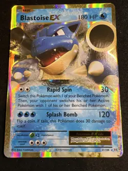 Pokemon TCG Blastoise EX XY Evolutions 21/108 Holo Rare EX Card 2016 - Image 1