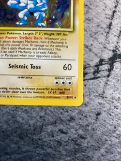 Pokemon 1995 1st Edition Machamp Ultra Rare Card 8/102 MP/LP Condition - Image 4