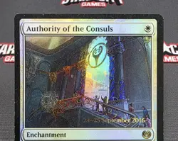 MTG FOIL Authority of the Consuls- DAMAGED -Prerelease Promo Magic Card #005 - Image 3