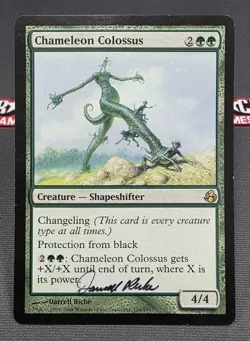 MTG Chameleon Colossus- Signed -Morningtide Magic the Gathering Card #116 - Image 1