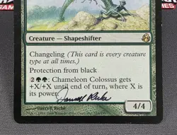 MTG Chameleon Colossus- Signed -Morningtide Magic the Gathering Card #116 - Image 4