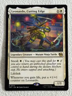 LEONARDO, CUTTING EDGE 15 TEENAGE MUTANT NINJA TURTLES MAGIC: THE GATHERING NM/M - Image 1