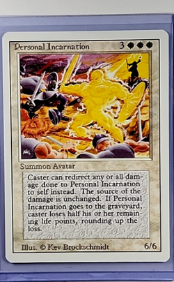 1994 MTG Magic The Gathering 3RD Revised Edition Vintage Personal Incarnation - Image 1