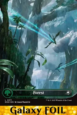 1x - FOREST - #371 - GALAXY FOIL FULL ART - Edge of Eternities - NM MTG - Image 1