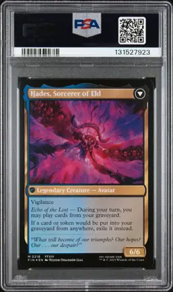 2025 MTG FINAL FANTASY FOIL EMET-SELCH, UNSUNDERED/HADES, SORCERER OF ELD PSA 10 - Image 2