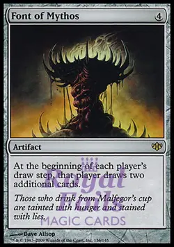 Font of Mythos 1x FOIL CON MTG Conflux Rare PRESS LINE artifact - Image 1