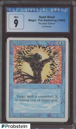 1994 MTG Magic The Gathering Revised Edition Spell Blast CCG 9 MINT - Image 1
