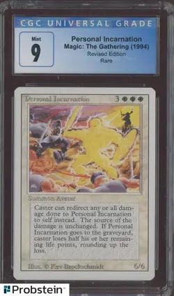 1994 MTG Magic The Gathering Revised Edition Personal Incarnation Rare CCG 9 - Image 1