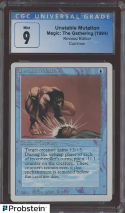 1994 MTG Magic The Gathering Revised Edition Unstable Mutation CCG 9 MINT - Image 1