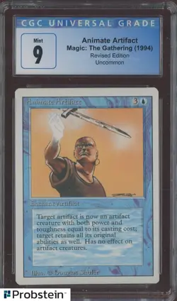 1994 MTG Magic The Gathering Revised Edition Animate Artifact CCG 9 MINT - Image 1