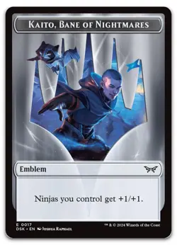 Emblem - Kaito, Bane of Nightmares #17 (NM) Duskmourn DSK Magic MTG - Image 1