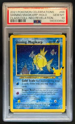 2021 Pokemon SWSH Celebrations Shining Magikarp Classic Collection #66/64 PSA 10 - Image 1