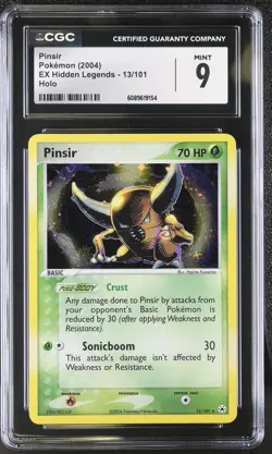 CGC 9 MINT Pinsir 2004 EX Hidden Legends 13/101 Holo Pokemon Card - Image 1